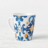 Blauw & Bruin Patroon Espresso Cup Latte Mok (Linkerhoek)