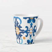 Blauw & Bruin Patroon Espresso Cup Latte Mok (Rechterhoek)