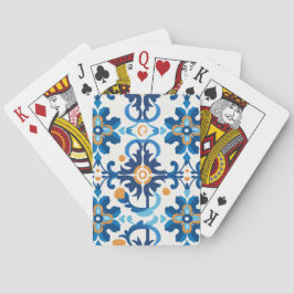 Blauw & Bruin Patroon Speelkaarten