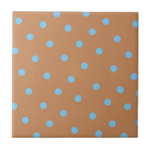 Blauw Bruin Polkadot Patroon
