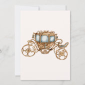 Blauw Bruin Prinses Kroon 1e verjaardagsfeest Kaart (Achterkant)