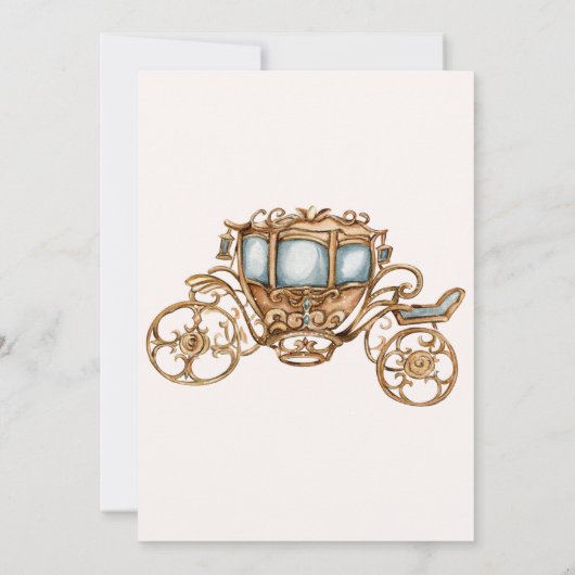 Blauw Bruin Prinses Kroon 1e verjaardagsfeest Kaart (Achterkant)