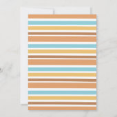 Blauw Bruin Retro Here Comes The Sun 1e Verjaardag Kaart (Achterkant)