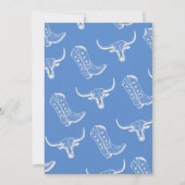 Blauw Bruin Rodeo Cowboy Baby shower Kaart (Achterkant)