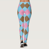 Blauw-bruin-roze-arsenaal Leggings (Achterkant)