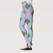 Blauw-bruin-roze-arsenaal Leggings (Links)