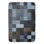 blauw, bruin, stof, textiel, ontwerp, geruit, badmat (Voorkant Verticaal)