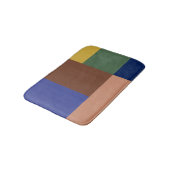 Blauw bruin Tan Groen Geel Kleurenblok Afdrukken Badmat (Gekanteld)