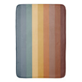 BLAUW BRUIN TAN MOSTERD BLAUWGROEN STREPEN BADMAT (Voorkant Verticaal)