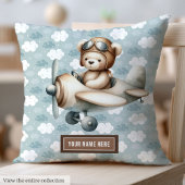 Blauw Bruin Teddy Pillow Kussen Custom Baby Boy Gi