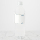 Blauw Bruin Teddybeer Verjaardag Water Fles Label Waterfles Etiket (Achterkant)