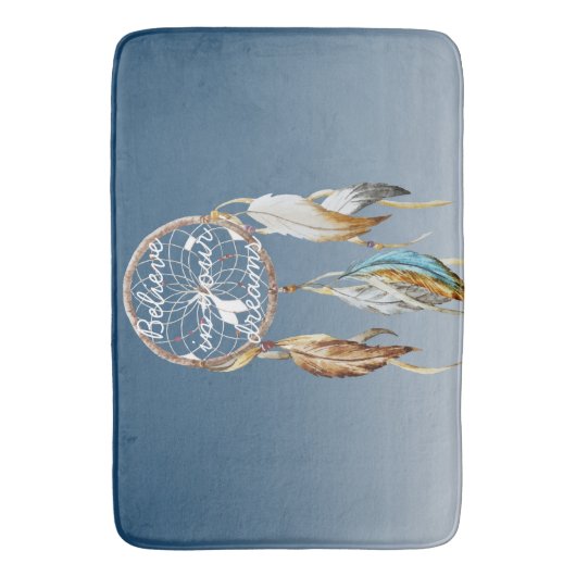 Blauw Bruin Turquoise Dream Catcher Badmat (Voorkant Verticaal)