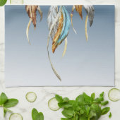 Blauw Bruin Turquoise Dream Catcher Theedoek (Gevouwen)