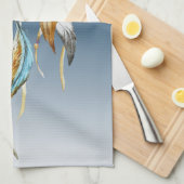 Blauw Bruin Turquoise Dream Catcher Theedoek (Quarter Fold)