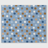 Blauw & Bruin Vaderdagpatroon Cadeaupapier (Vlak)