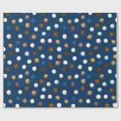 Blauw & Bruin Vaderdagpatroon Cadeaupapier (Vlak)