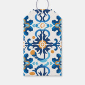 Blauw & bruin Wenskaart Cadeaulabel (Voorkant)