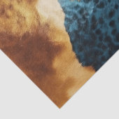 Blauw Bruin Western Koeienhuid Tissuepapier (Detail)