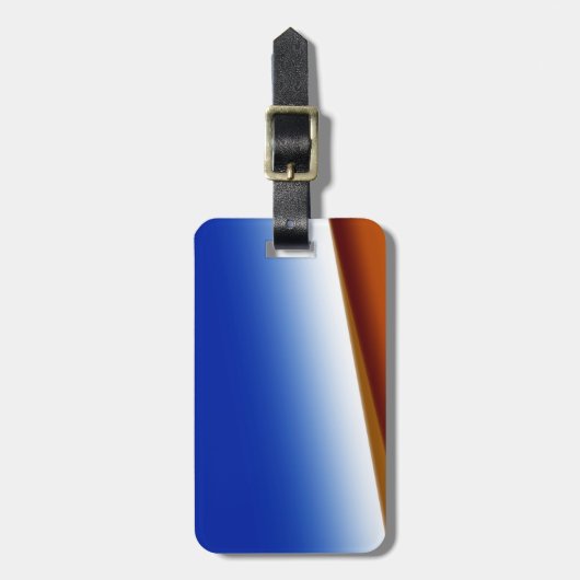 Blauw bruin wit abstract textuur kunst achtergrond bagagelabel (Voorkant verticaal)