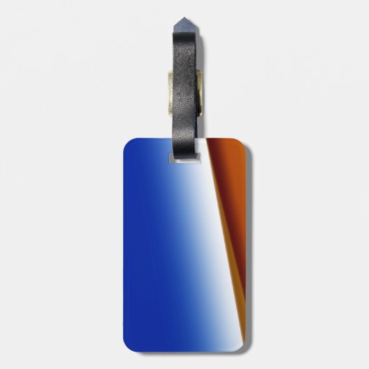 Blauw bruin wit abstract textuur kunst achtergrond bagagelabel (Achterkant verticaal)