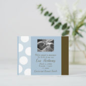 Blauw Bruin Witte Stippen Briefkaart () (Staand voorkant)