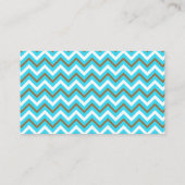 Blauw bruin Zig Zag Lines Geometric Zee Wave Visitekaartje (Achterkant)