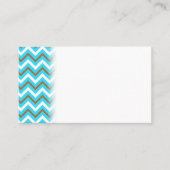Blauw bruin Zig Zag Lines Geometric Zee Wave Visitekaartje (Voorkant)