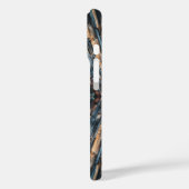 Blauw & Bruine Houten Balken Foto Perspectief Patr Case-Mate iPhone Case (Achterkant / Links)
