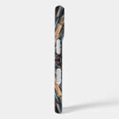 Blauw & Bruine Houten Balken Foto Perspectief Patr Case-Mate iPhone Case (Achterkant / Rechts)