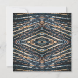 Blauw & Bruine Houten Balken Foto Perspectief Patr Kaart