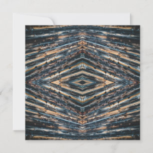 Blauw & Bruine Houten Balken Foto Perspectief Patr Kaart