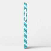 Blauw Bruine Witte Zig Zag Lijnen Geometrische Zee Case-Mate iPhone Case (Achterkant / Links)