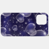 Blauw Bubbelhartjes Cute Meisjesachtige 90's Stijl Case-Mate iPhone Case (Achterkant (horizontaal))
