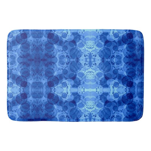 Blauw Bubbelpatroon Dekbed Badmat (Voorkant)