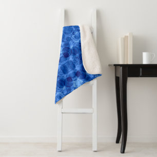 Blauw Bubbelpatroon Dekbed Sherpa Deken