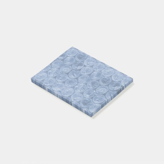 Blauw bubbelplastic post-it® notes (Schuin)
