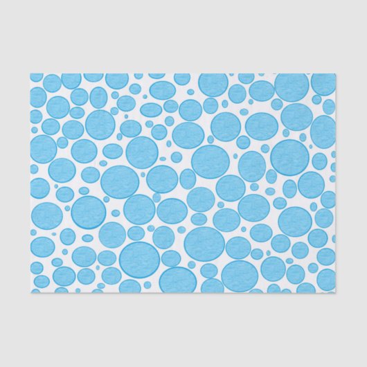 Blauw bubbels verlicht weefselpapier tissuepapier (Voorkant)