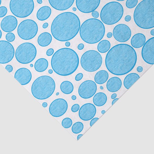 Blauw bubbels verlicht weefselpapier tissuepapier (Detail)