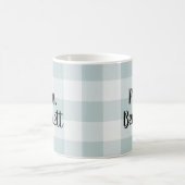 Blauw Buffalo Check Mevr. Monogram Koffiemok (Center)