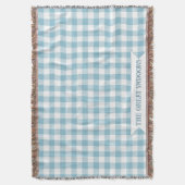 Blauw Buffalo geruit decoratief Deken (Voorkant Verticaal)