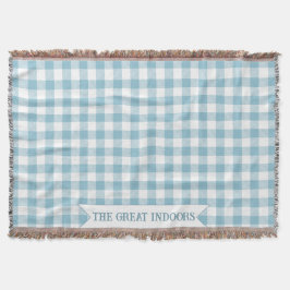 Blauw Buffalo geruit decoratief Deken