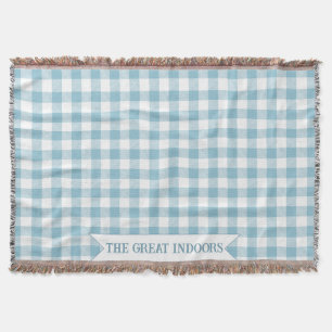 Blauw Buffalo geruit decoratief Deken