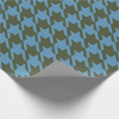 Blauw Buffalo geruite inpakpapier (Hoek)