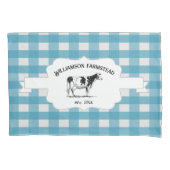 Blauw buffel Boerderij Koe Pillow Hoesje Kussensloop (Voorkant)