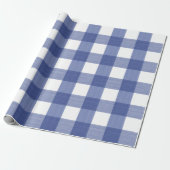 Blauw buffelpapier cadeaupapier (Uitgerold)