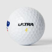 Blauw Buffelsilhouet met gepersonaliseerde naam Golfballen (Logo)