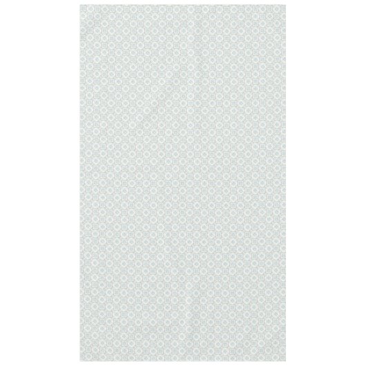 Blauw, buik en wit gemotteld cirkelpatroon tafelkleed (Voorkant)