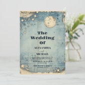 blauw buiten ruimte sterrenstelsel universum brui kaart (Staand voorkant)