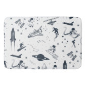 Blauw buitenruimte Zonnekraam Badmat (Voorkant)