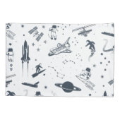 Blauw buitenruimte Zonnekraam Kussensloop (Achterkant)